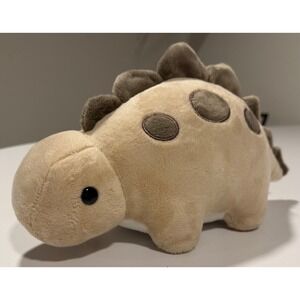 Bellzi Stego Stegosaurus Dinosaur Plush Tan Brown Stuffed Animal Toy